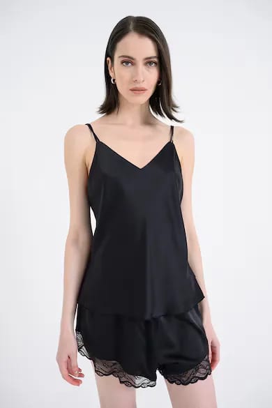 Calvin Klein pijama satin negru